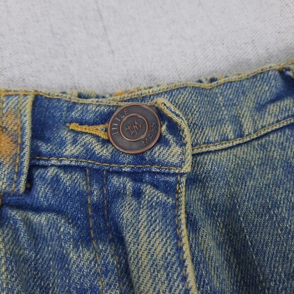 Little Mass Girls Outfit 6 Brown Ruffle Top & Blue Flare Jeans Y2K 2000s Boho - Picture 8 of 16